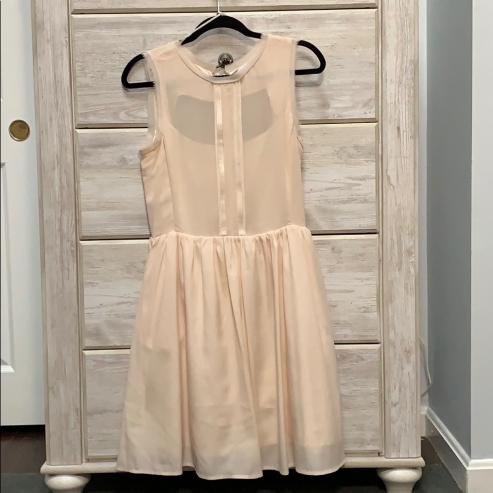 JESSICA SIMPSON Creamy Pink Lace Dress (Size 8)